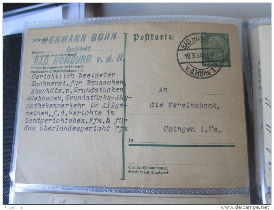 DR 1900 - 40er Jahre. PK / AK / GA / Belege. 135 Stück!! Mit P 284 (Danzig Überduck) mit Danzig Stp. Int. Stempel  / Stk