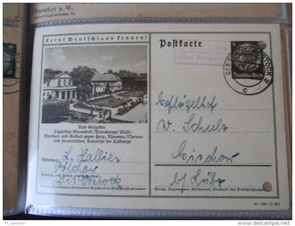 DR 1900 - 40er Jahre. PK / AK / GA / Belege. 135 Stück!! Mit P 284 (Danzig Überduck) mit Danzig Stp. Int. Stempel  / Stk