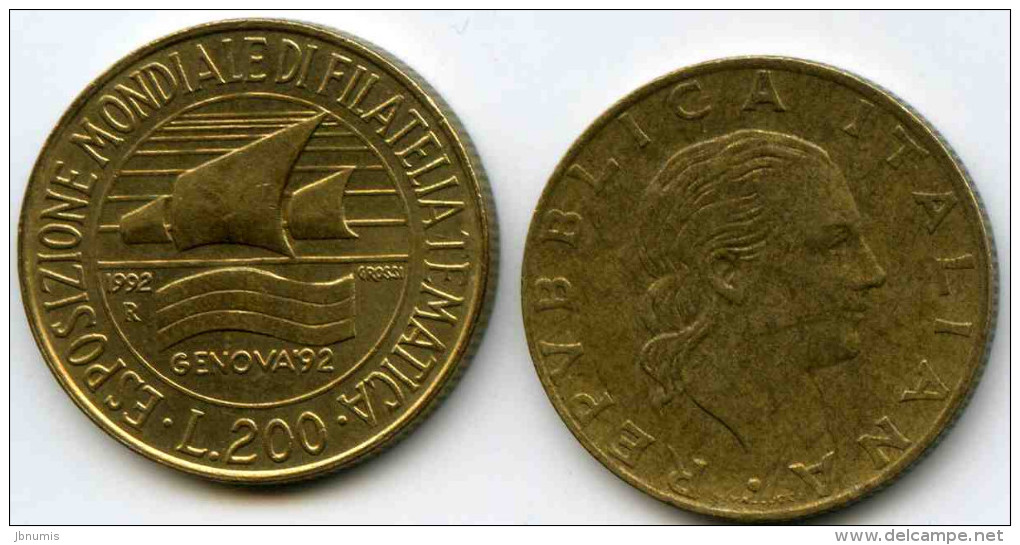 Italie Italia 200 Lire 1992 Expo Genova KM 151 - 200 Lire