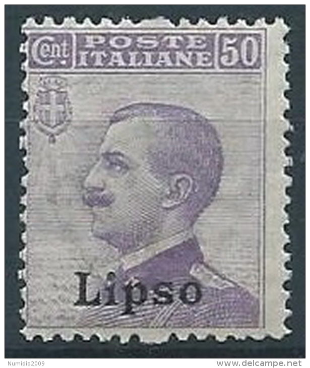 1912 EGEO LIPSO EFFIGIE 50 CENT MNH ** - W089-7 - Aegean (Lipso)