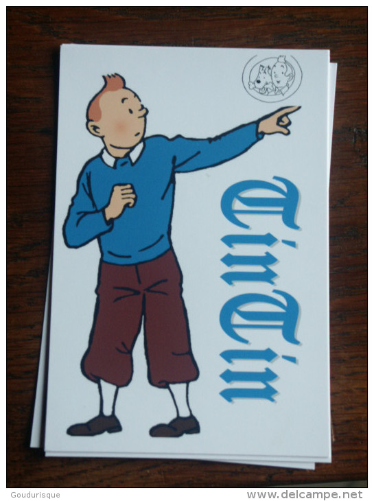 TINTIN Reproduction  CARTE POSTAL  TINTIN DOIGT LEVE  HERGE - Tintin