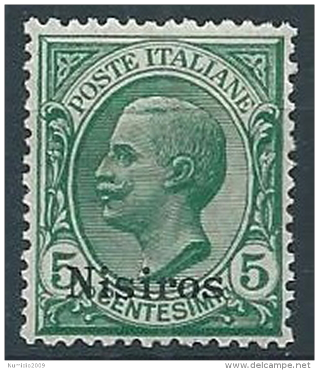 1912 EGEO NISIRO EFFIGIE 5 CENT MNH ** - W090-5 - Egeo (Nisiro)
