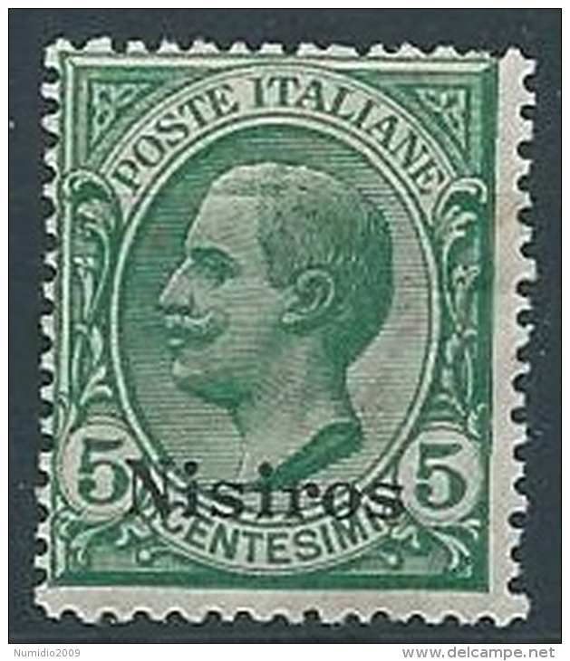 1912 EGEO NISIRO EFFIGIE 5 CENT MNH ** - W090-9 - Aegean (Nisiro)