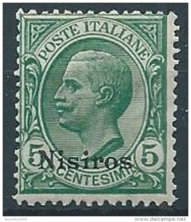 1912 EGEO NISIRO EFFIGIE 5 CENT MNH ** - W091-2 - Aegean (Nisiro)