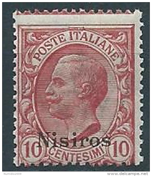 1912 EGEO NISIRO EFFIGIE 10 CENT MNH ** - W091-3 - Egeo (Nisiro)