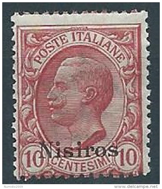 1912 EGEO NISIRO EFFIGIE 10 CENT MNH ** - W091-4 - Aegean (Nisiro)