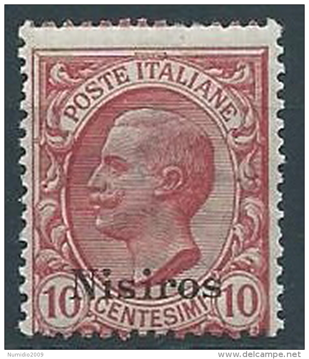 1912 EGEO NISIRO EFFIGIE 10 CENT MNH ** - W091-5 - Egeo (Nisiro)