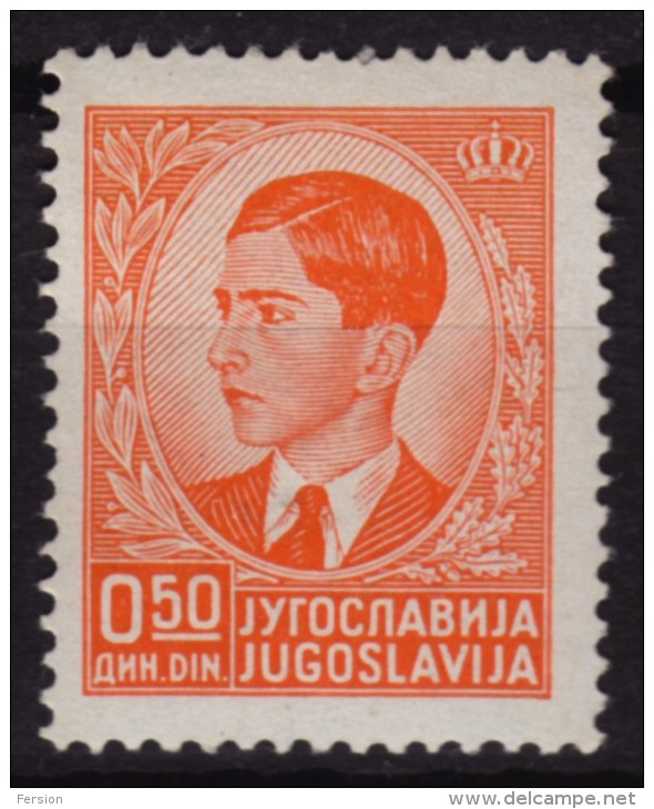 1939 Yugoslavia Jugoslawien Yougoslavie - King Peter II - Mi 394 - 0.5 Din - MNH - Neufs