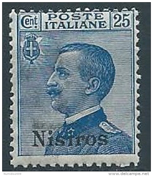 1912 EGEO NISIRO EFFIGIE 25 CENT MNH ** - W092-5 - Egeo (Nisiro)