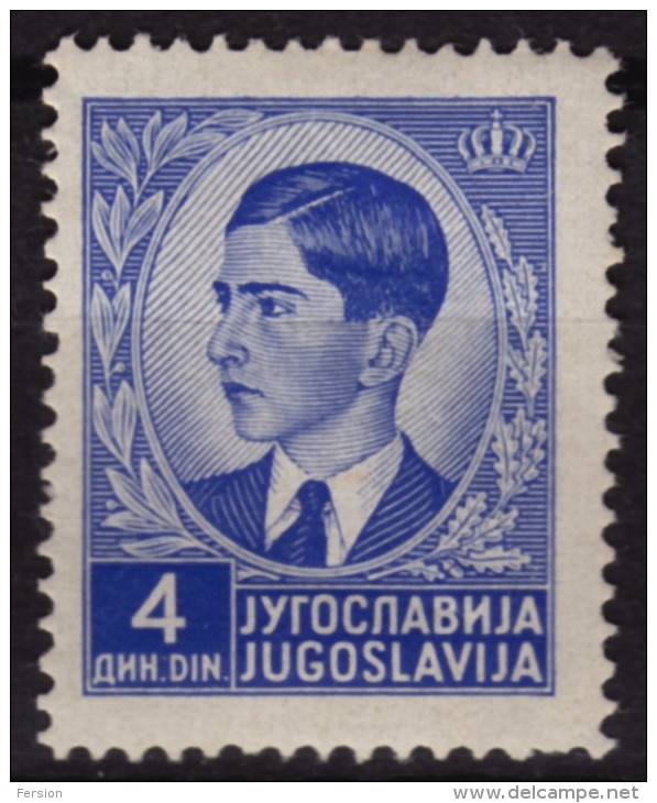 1939 Yugoslavia Jugoslawien Yougoslavie - King Peter II - Mi 399 - 4 Din - MNH - Neufs