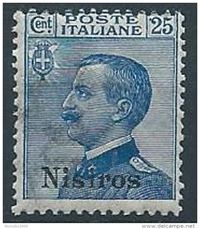 1912 EGEO NISIRO EFFIGIE 25 CENT MNH ** - W093-2 - Aegean (Nisiro)