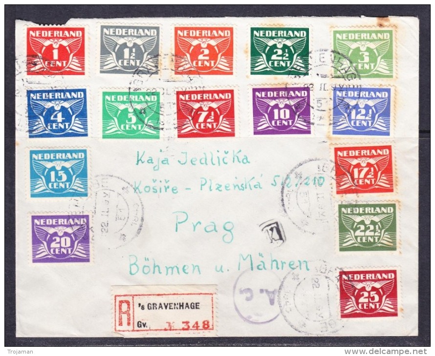 &#1057;OVERS-44  LETTER FROM NETHERLAND TO PRAHA. - Briefe U. Dokumente