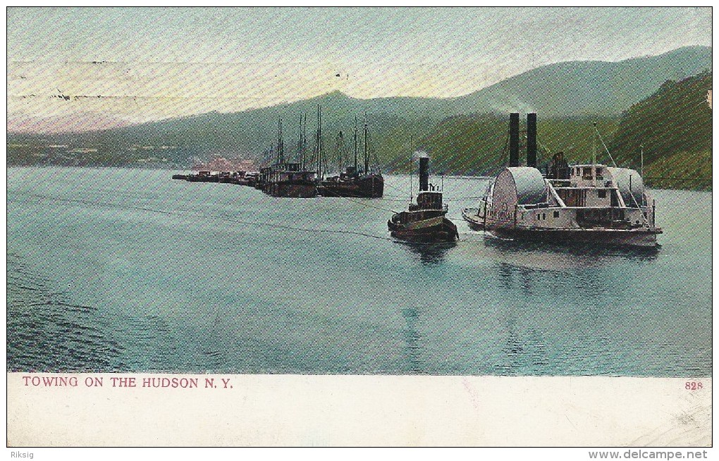 Towing On The Hudson River N.Y.  New York.   S-2000 - Remorqueurs