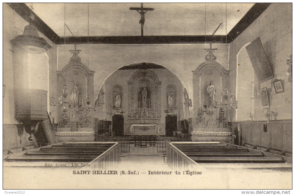 76 Orival Saint Hellier. Interieur De L'eglise - Autres & Non Classés