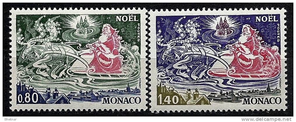 Monaco YT 1113 Et 1114 " Noêl, 2 TP " 1977 Neuf** - Unused Stamps