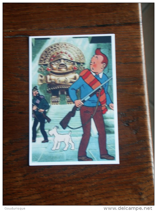 TINTIN Reproduction  CARTE POSTALE TINTIN HADDOCK DANS UN TEMPLE  HERGE - Tintin