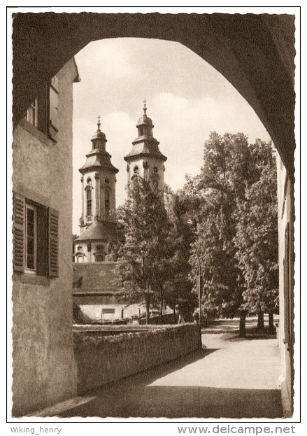 Bad Mergentheim - S/w Blick Auf Die Schloßkirche - Bad Mergentheim