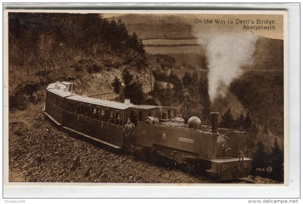 POST CARD WALES ON THE WAY TO DEVIL´S BRIDGE ABERYSTWYTH - Caernarvonshire