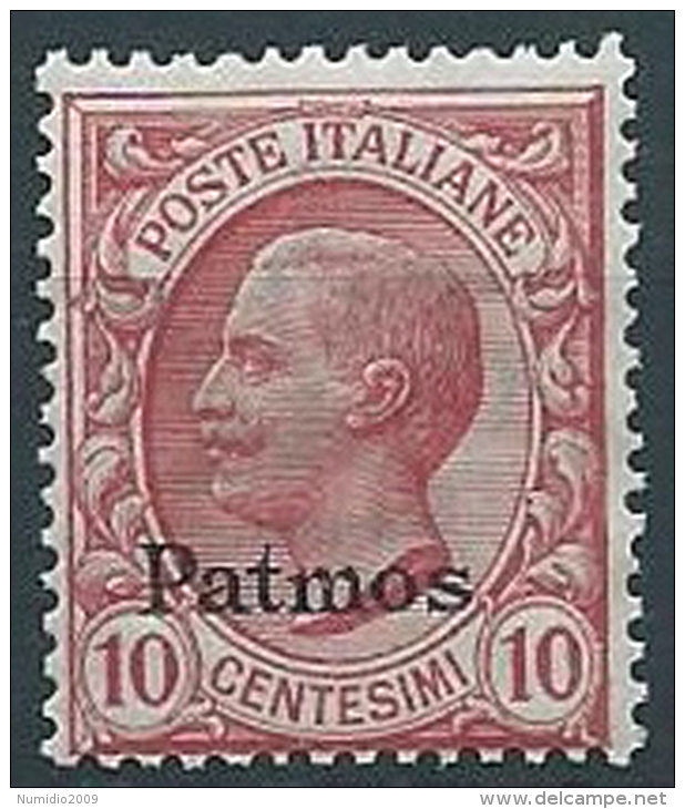 1912 EGEO PATMO EFFIGIE 10 CENT MNH ** - W098-4 - Egée (Patmo)