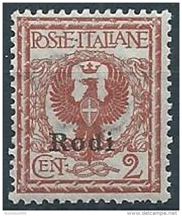 1912 EGEO RODI AQUILA 2 CENT MNH ** - W105 - Egée (Rodi)