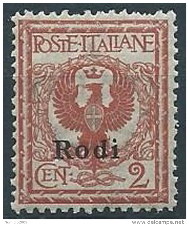 1912 EGEO RODI AQUILA 2 CENT MNH ** - W105-2 - Egée (Rodi)