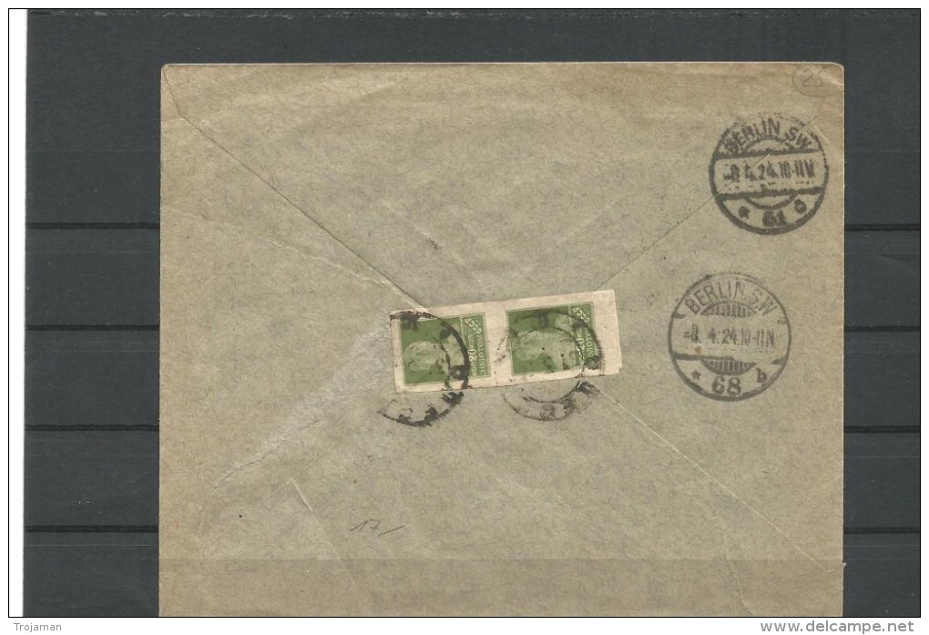 MCOVERS -14 LETTER FROM ODESSA TO BERLIN. 31.03.1924 - Briefe U. Dokumente