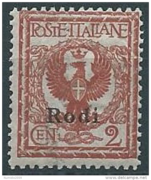 1912 EGEO RODI AQUILA 2 CENT MNH ** - W105-5 - Egée (Rodi)