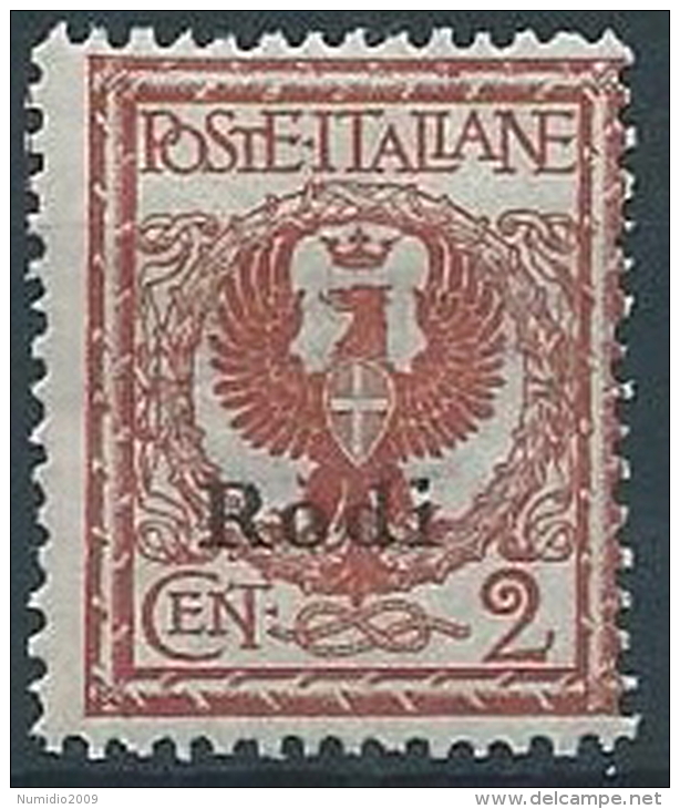 1912 EGEO RODI AQUILA 2 CENT MNH ** - W105-7 - Egée (Rodi)