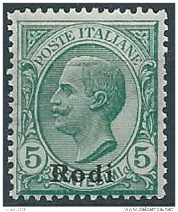 1912 EGEO RODI EFFIGIE 5 CENT MNH ** - W105 - Egée (Rodi)