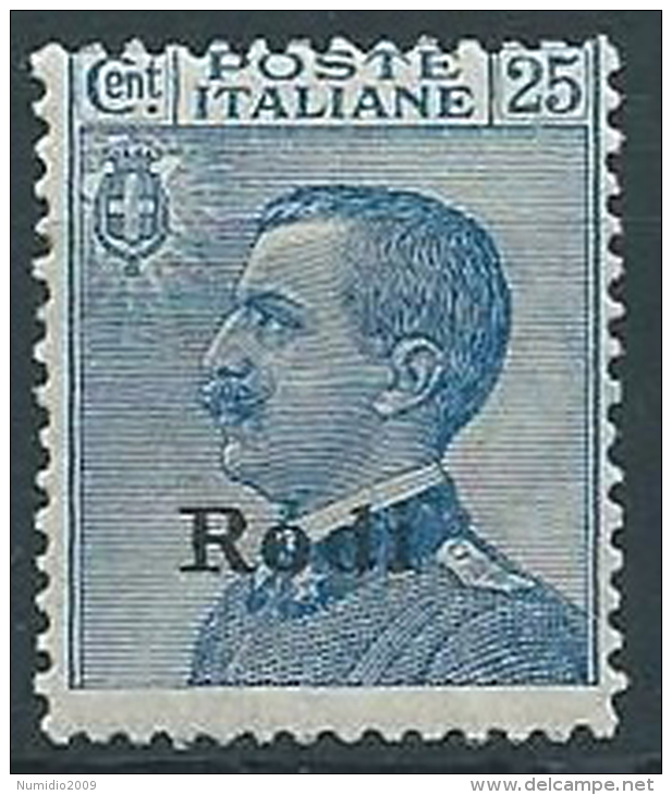 1912 EGEO RODI EFFIGIE 25 CENT MNH ** - W106 - Egée (Rodi)