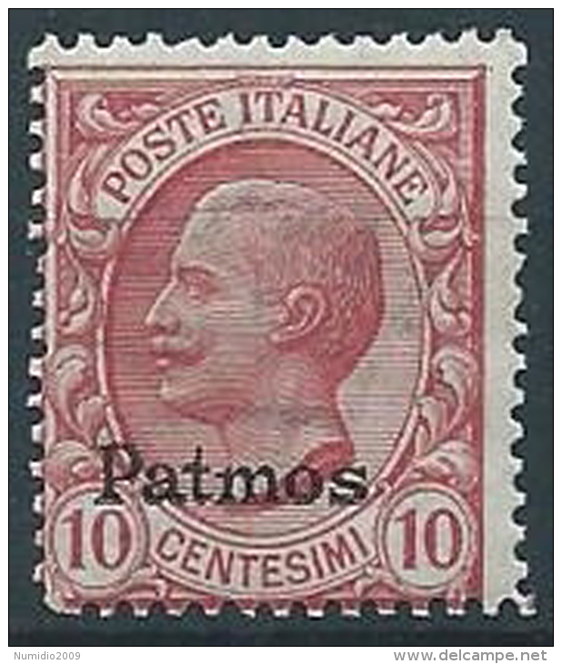 1912 EGEO PATMO EFFIGIE 10 CENT MNH ** - W098-2 - Egée (Patmo)