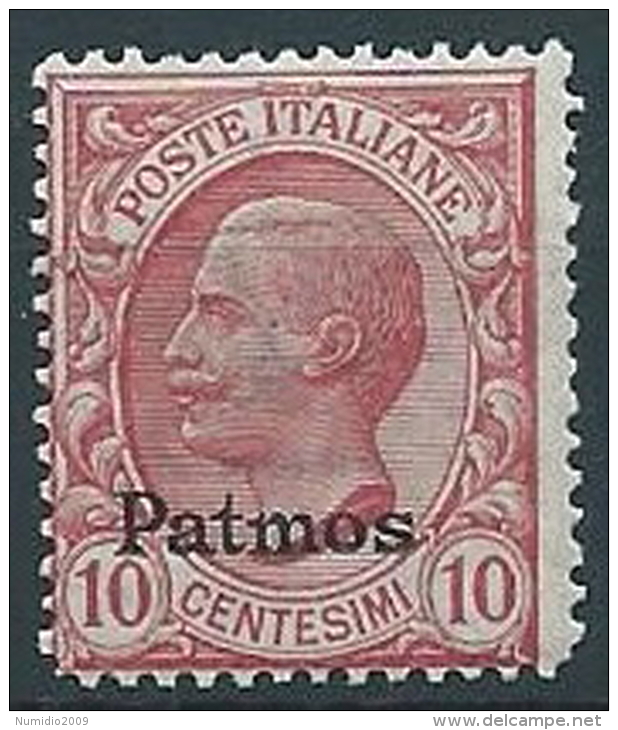 1912 EGEO PATMO EFFIGIE 10 CENT MNH ** - W098-3 - Egée (Patmo)