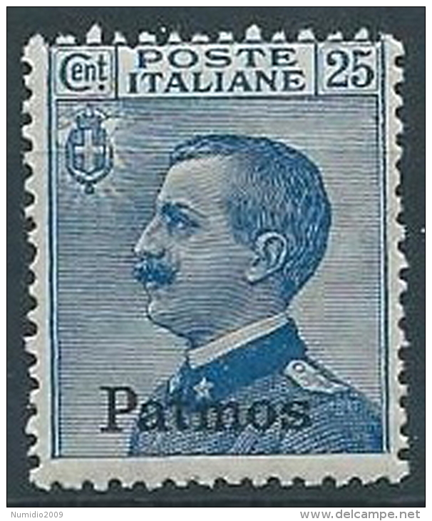 1912 EGEO PATMO EFFIGIE 25 CENT MNH ** - W098-4 - Egée (Patmo)