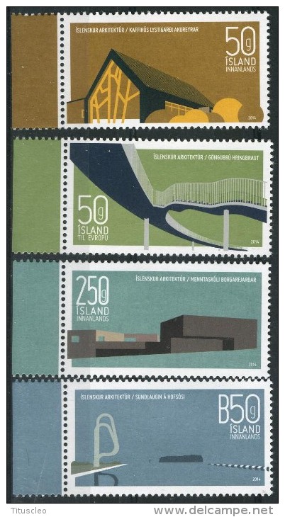 ISLANDE Série Architecture 2014** - Unused Stamps