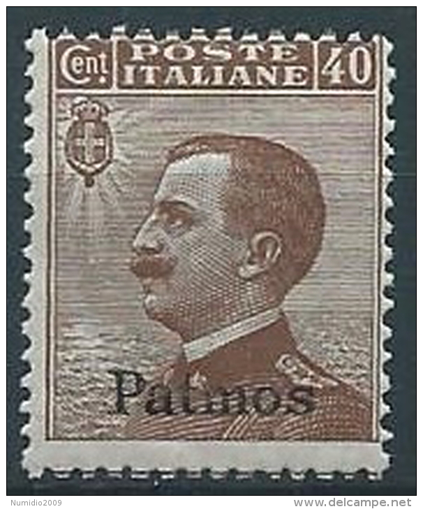 1912 EGEO PATMO EFFIGIE 40 CENT MNH ** - W099-3 - Egée (Patmo)