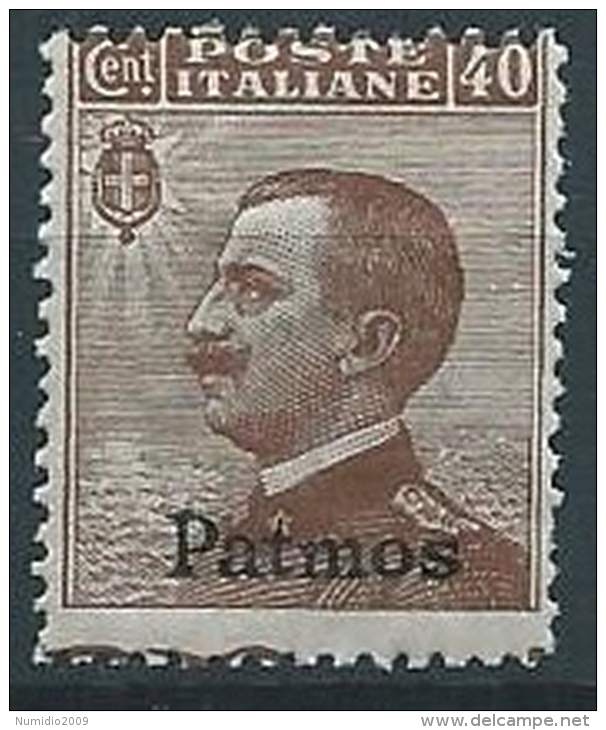 1912 EGEO PATMO EFFIGIE 40 CENT MNH ** - W099-4 - Egée (Patmo)