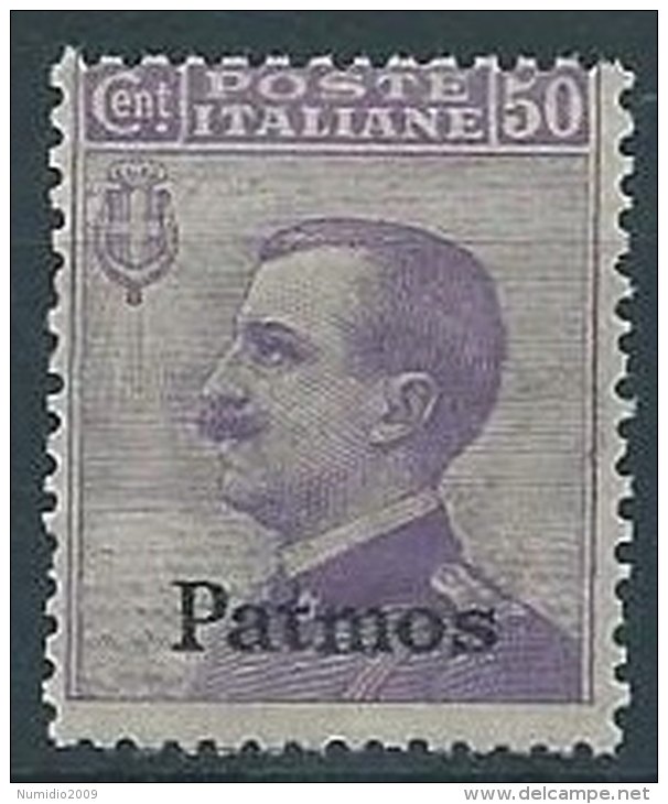 1912 EGEO PATMO EFFIGIE 50 CENT MNH ** - W099-2 - Egée (Patmo)