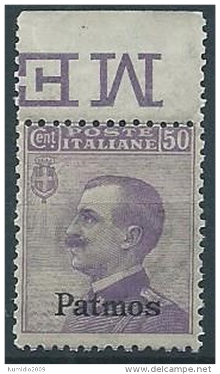 1912 EGEO PATMO EFFIGIE 50 CENT MNH ** - W100 - Egée (Patmo)