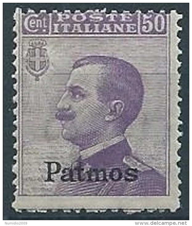 1912 EGEO PATMO EFFIGIE 50 CENT MNH ** - W100-7 - Egée (Patmo)