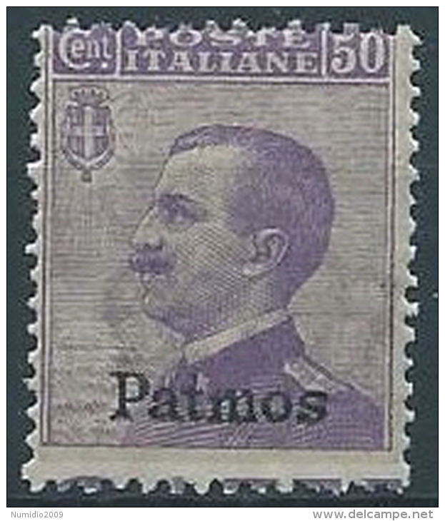 1912 EGEO PATMO EFFIGIE 50 CENT MNH ** - W100-12 - Egée (Patmo)