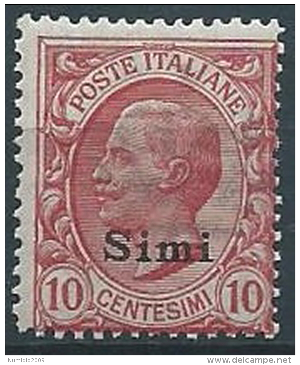 1912 EGEO SIMI EFFIGIE 10 CENT MNH ** - W114-3 - Egée (Simi)