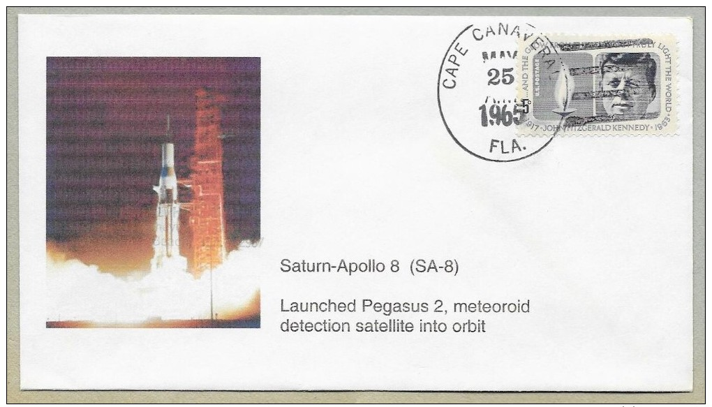 SATURN-APOLLO 8 (SA8) - LAUNCHED  PEGASUS 2 -   METEOROID  DETECTION  SATELLITE - USA