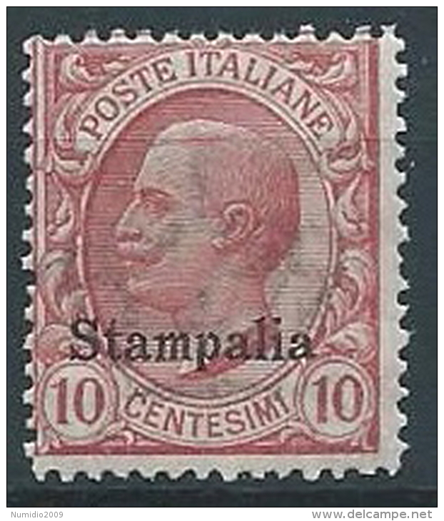 1912 EGEO STAMPALIA EFFIGIE 10 CENT MNH ** - W116-3 - Aegean (Stampalia)