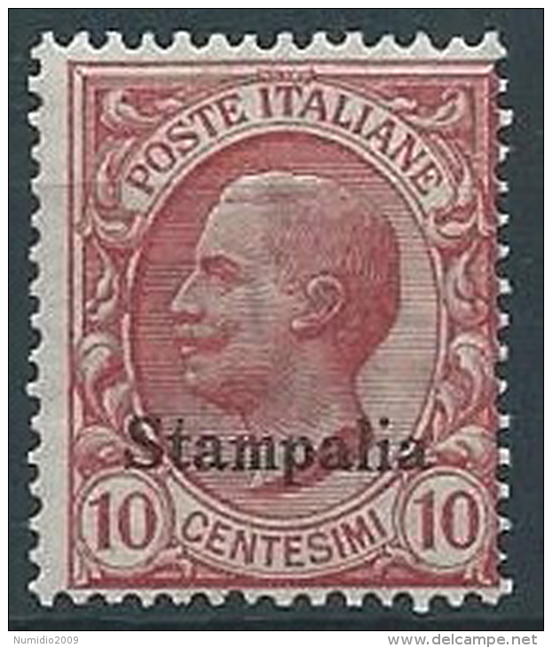 1912 EGEO STAMPALIA EFFIGIE 10 CENT MNH ** - W116-4 - Egée (Stampalia)