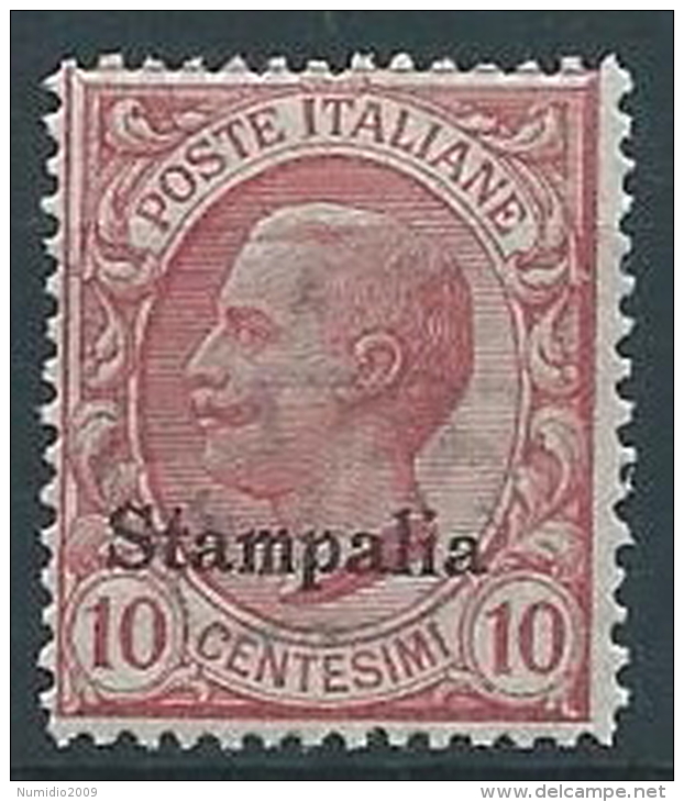 1912 EGEO STAMPALIA EFFIGIE 10 CENT MNH ** - W116-5 - Egée (Stampalia)