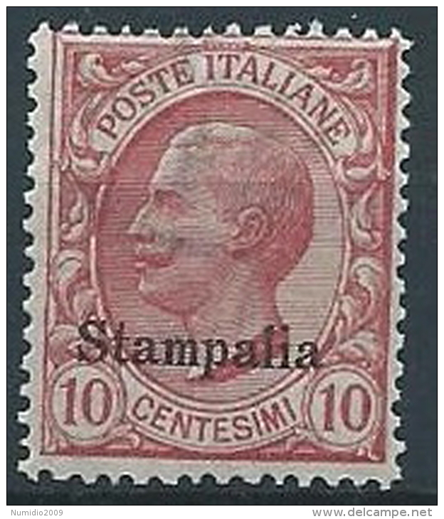 1912 EGEO STAMPALIA EFFIGIE 10 CENT MNH ** - W117-3 - Aegean (Stampalia)