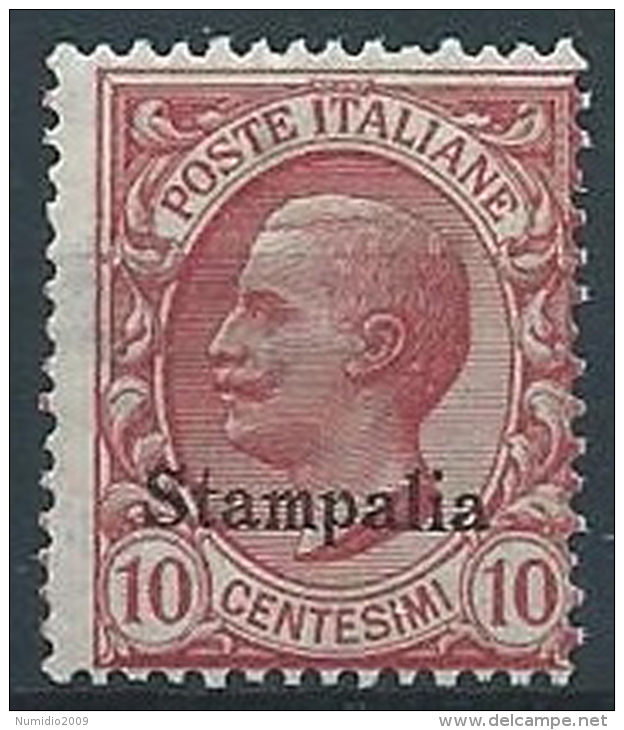 1912 EGEO STAMPALIA EFFIGIE 10 CENT MNH ** - W117-4 - Egée (Stampalia)