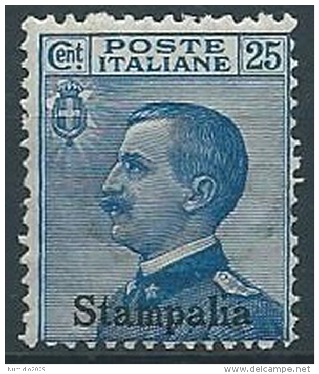 1912 EGEO STAMPALIA EFFIGIE 25 CENT MNH ** - W117 - Egée (Stampalia)