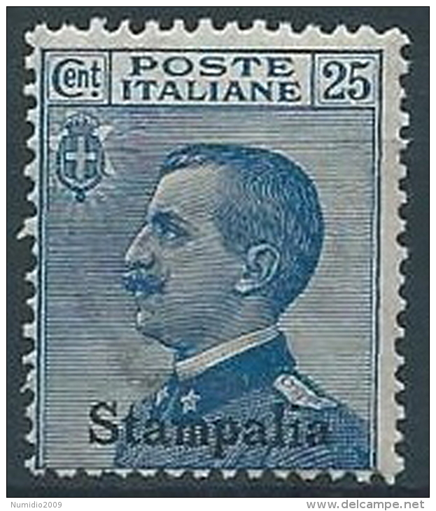 1912 EGEO STAMPALIA EFFIGIE 25 CENT MNH ** - W117-4 - Egée (Stampalia)