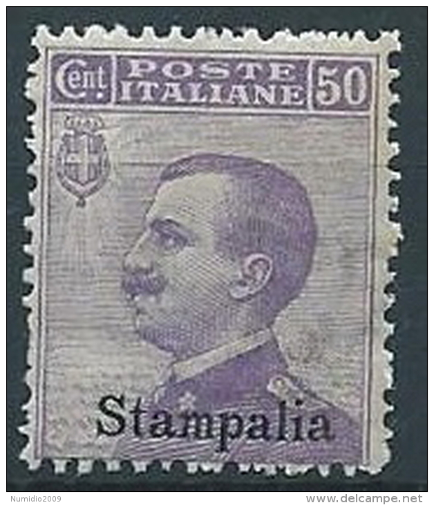 1912 EGEO STAMPALIA EFFIGIE 50 CENT MNH ** - W118 - Egée (Stampalia)